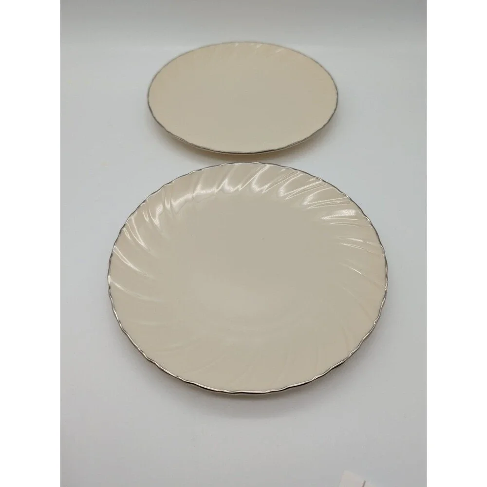 2 LENOX WEATHERLY Salad PLATES  6 3/8